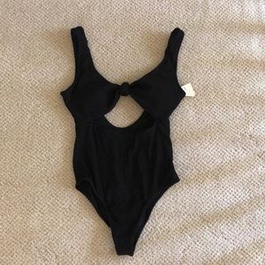 Aerie 1 Piece cut-out black suit